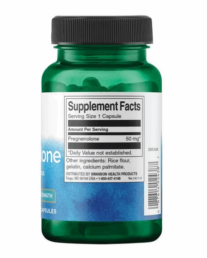 Swanson Pregnenolone 50 mg 60 caps - Super Strength