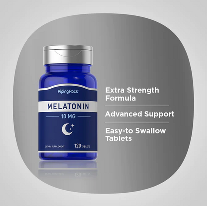 PipingRock Melatonin 10 mg 120 Tabletten