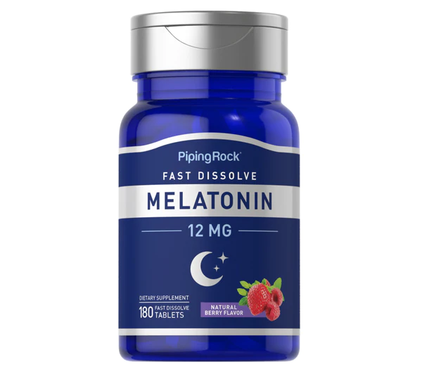 pipingrock melatonin 12 mg 180 tabletten