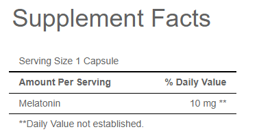 Puritan's Pride Melatonin 10 mg 120 caps