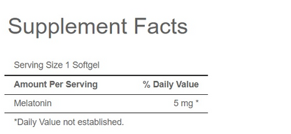 Puritan's Pride Melatonin, 5 mg, 60 Softgel kapseln 