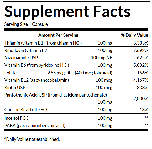 Swanson Premium - Balance B-100 Complex 100 caps